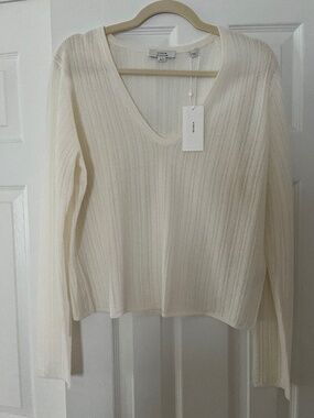 Vince xl white blouse $295